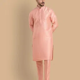 Men Embroidered Cotton Silk Straight Kurta-image-17