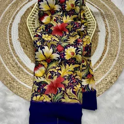 RegalDrapes Floral Printed Pure Georgette Saree With Unstitched Blouse Piece-picture-25