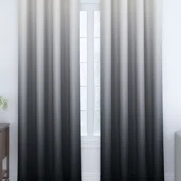Story@home Grey & Black 2 Pieces Colourblocked Room Darkening Door Curtains-picture-24