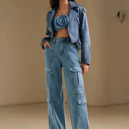 SZN Women Regular Fit High-Rise Highly Distressed Heavy Fade Jeans-image-3