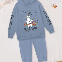 FOREVER FRIDAY Girls Printed Pure Cotton Sweatshirt With Jogger-picture-22