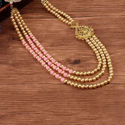 JIYANSHI FASHION Gold-Plated Pearls Beaded Layered Necklace-picture-10