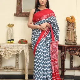 JAIPURI PRINT Pure Cotton Solid Border Saree-picture-15
