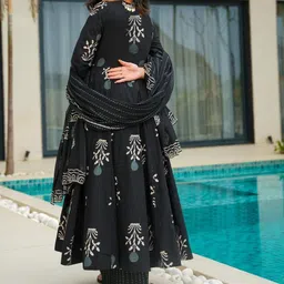 Moda Rapido Women Ethnic Motifs Printed Regular Kurta with Trousers & With Dupatta image 5