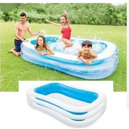 hornflow Transparent Rectangular Family Inflatable Pool With Free Pump Inflatable Swimming Pool image 2