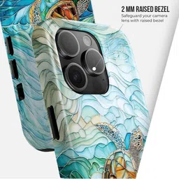 PEEPERLY Women Turtle Graphic Printed Impact Resistant iPhone 13 Pro Crystal Back Case image 4