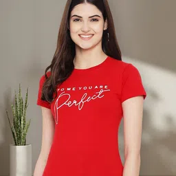 Tromko Women Pack of 3 Typography Printed Round Neck Cotton T-shirts image 3