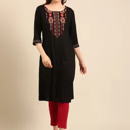 Anouk Women Thread Work Kurta image 1
