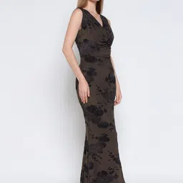 COVER STORY Floral Print Cowl Neck Bodycon Maxi Dress image 2