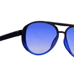 HRINKAR Unisex Aviator Sunglasses with UV Protected Lens HRSS11004-BK-BU image 3