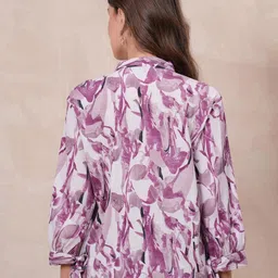 HIGHLIGHT FASHION EXPORT Women Straight Abstract Printed Casual Top image 3