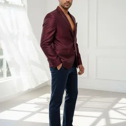 riyon Men Blazer Solid Suit image 3