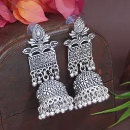 I Jewels Contemporary Jhumkas Earrings-picture-36