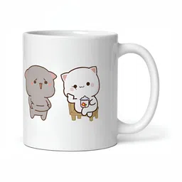 Mr UVD White & Grey Graphic Printed Ceramic Glossy Mug 350 ml-picture-17