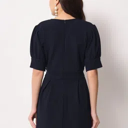 CORSICA Women V-Neck Puff Sleeves A-Line Mini Dress image 2