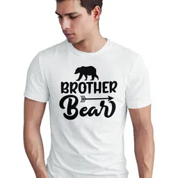 Seekbuylove Brother Bear Printed Round Neck Short Sleeves Pure Cotton Bio Finish T-shirt-picture-11
