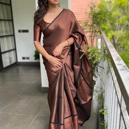 Rangtulika Ethnics Woven Design Zari Silk Cotton Saree-image-57