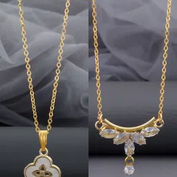 SZN Set of 2 Stainless Steel Gold-Plated Chains-image-12