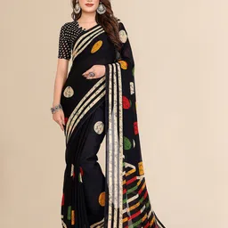 Moda Rapido Women Geometric Printed Saree-image-55