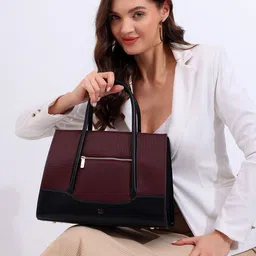 itti Textured PU Oversized Structured Handheld Bag-picture-15