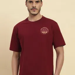 Cantabil Men Typography Printed Round Neck Cotton T-shirt-picture-27