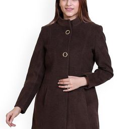 COMFY SPARROW Women Woollen Single-Breasted Overcoat-picture-10