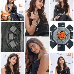 Aamish fashion Ethnic Motifs Woven Design Zari Saree With Blouse Piece image 2