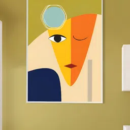 nestroots Beige & Yellow 1 Piece Canvas Abstract Wall Paintings-image-88