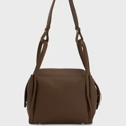 20Dresses Textured Bucket Sling Bag with Zip Details image 2