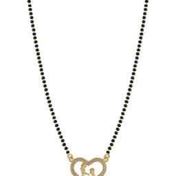 Bhanu diam Gold-Plated Brass Mangalsutra image 3