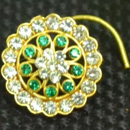 SHREEVARAM Gold-Plated Brass Nose Ring image 2