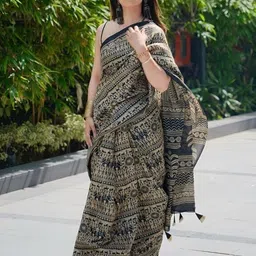 housofcommon Printed Daily Wear Art Silk Saree image 1