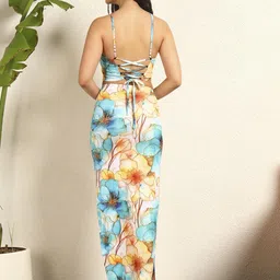 TANDUL Women Printed Top With Skirt image 2