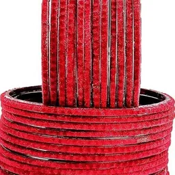 AMSHA Maroon Glass Artificial Stones Bangle image 1