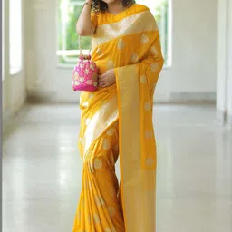 Frankoliyan Woven Design Zari Art Silk Kanjeevaram Saree image 4