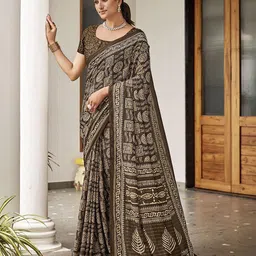 Ishin Solid Geometric Printed Saree-picture-32