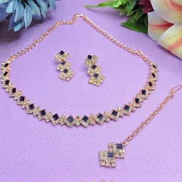 VATSALYA creation Women Blue Jewellery Set image 1
