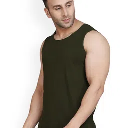 SLOWLORIS Men Pack Of 2 Printed Bio-Wash Combed Cotton Gym Vests image 5