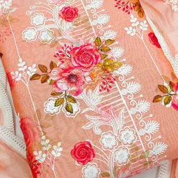 HE VAHLA Embroidered Art Silk Unstitched Dress Material-picture-36