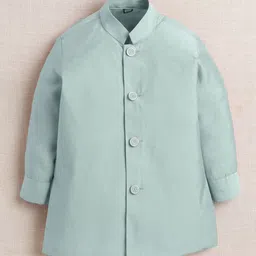 ahhaaaa Boys Solid Kurta with Trousers image 4