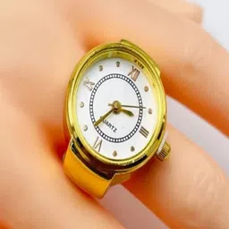 Yugosmile Gold Plated Watch Designed Finger Ring-image-11
