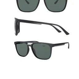 HAYDEN haiza Unisex Black Lens & Black Square Sunglasses with-picture-21