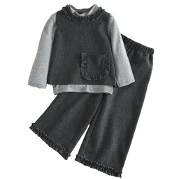 StyleCast x Revolte Girls Solid Top with Trousers Clothing Set-picture-5