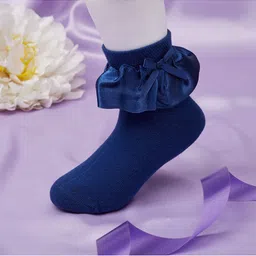 NESKA MODA Girls Frill Lace Ankle-Length Socks image 2