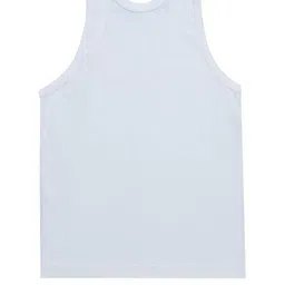 Uptakers Pack of 5 Boys White Cotton Sleeveless Vest-image-9