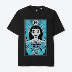 YK Disney Girls Graphic Printed Round Neck Cotton T-shirt-picture-41