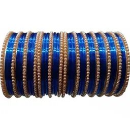 Qufrozy Silver Glass Artificial Stones Bangle image 1