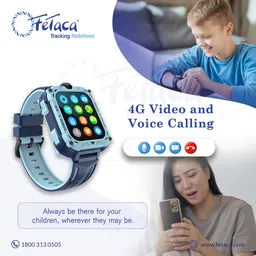 fetaca 4G GPS Tracker Smart Watch for Kids Safety, Waterp Location Smart Tracker image 3