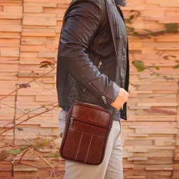 paravel Tan Men Sling Bag Men sling bag image 3