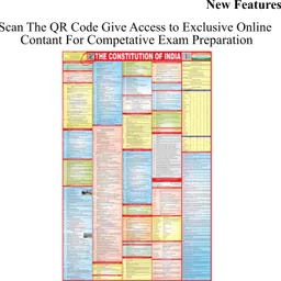 editone enterprises Constitution of india Map 28x40 Inch (70x100 cm) – Premium 90 GSM Thick Paper | Extra Quality Print | Latest QR Code Edition | Ideal for SSC, UPSC & Competitive Exam Preparation | Durable & Detailed Wall Map Paper Print Paper Print Paper Print image 2